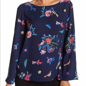 Philosophy long sleeve print blouse